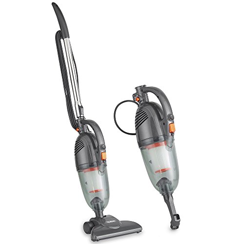 VonHaus 2 in 1 Stick & Handheld Vacuum Cleaner - 600W Corded Upright Vac with Lightweight Design, HEPA Filtration, Extendable Handle, Crevice Tool and Brush Accessories - Ideal for Hardwood Floors