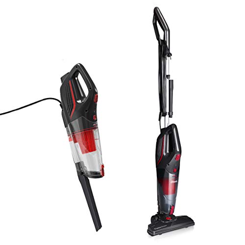 Dibea 18Kpa Corded Stick Vacuum Cleaner 2 in 1 Lightweight Upright and Handheld Vacuum, Strong Suction Multi-Layer HEPA Filter, 1L Dust Bin, 5 Height Adjustment for Hard Floor Pet Hair Dust