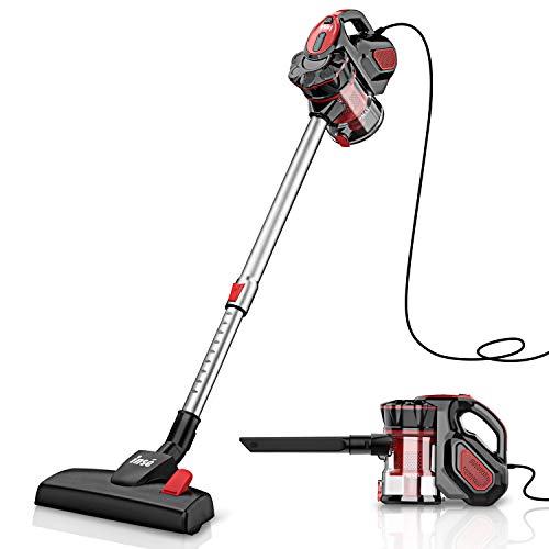 INSE Vacuum Cleaner Corded I5 Stick Vacuum Cleaner 18KPA Powerful Suction 600W Motor Multipurpose 3 in 1 Handheld Vacuum Cleaner
