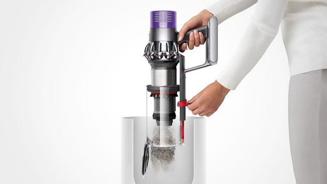 dyson v10 bin emptying