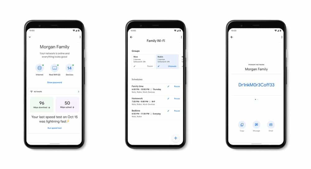 google nest wifi home app